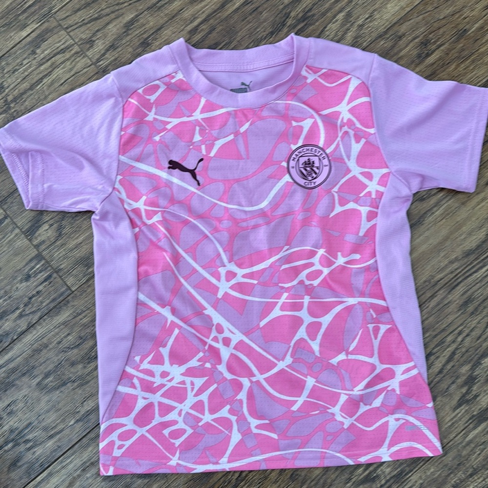 Girls Manchester City Puma Warm Up Jersey